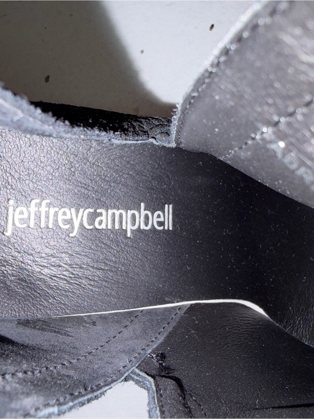 NEW Jeffrey Campbell Black Textured Snake Print Square Toe Split Shaft Bootie 6 - Picture 9 of 11
